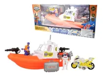 Comprar Barco De Rescate Con Muñecos Y Accesorios 46x20x12cm