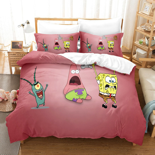 Funda De Edredón De Bob Esponja Juego De Cama Anime