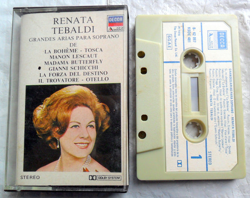 Renata Tebaldi - Grandes Arias Para Soprano * Casete Vg+