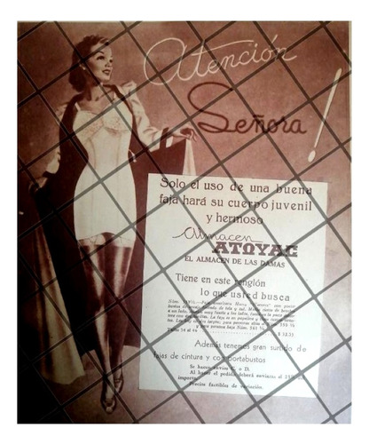 Afiche Publicitario Antiguo Almacenes Atoyac 1944