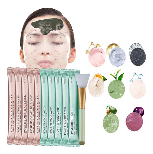 Newfacefure Rose Jelly Face Mask Skin Care, 18packs Mascaril