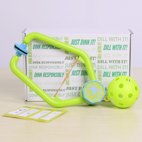 Entrenador De Pickleball Rebotador Para Práctica En Solitari Verde Lima Eléctrico