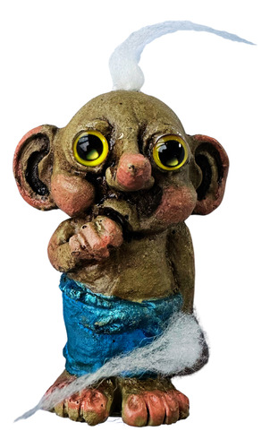 Troll Piki Baby De La Suerte - Troll Elfo Duende Azul Acero