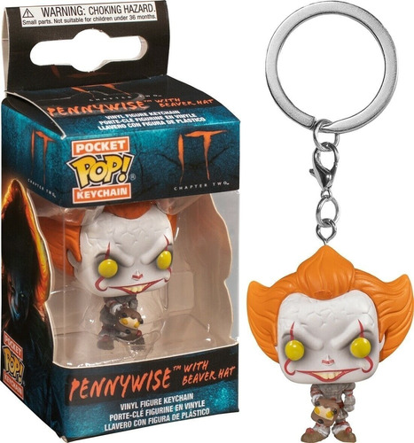 Pocket Funko Pop Llavero Pennywise With Beaver Hat M4e