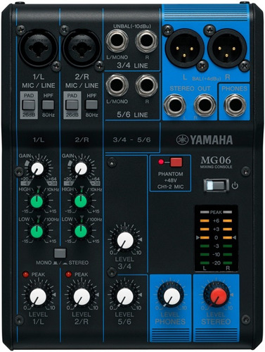 Imagen 1 de 2 de Consola Yamaha Mixer De 6 Canales