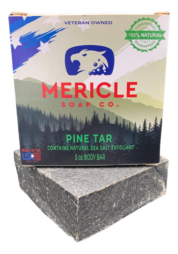 Mericle Soap Co. Pine Tar Organic Barra Corporal De 5 Onzas