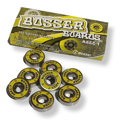 Rulemanes Bosser 608-rs Abec 7 Skate Long Roller Set X8 