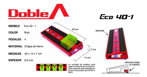 Bolso Estuche Semi Rigido Para Pedalboard Doble A - Eco 40-1