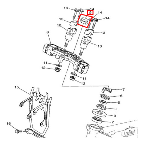 Porca Coroa Da Mesa Original Crosser 150 2022 Em Diante + Nf
