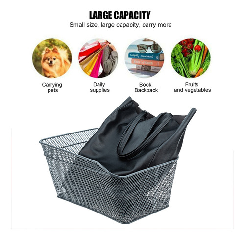 For Cesta Trasera Para Bicicleta, Bolsa Grande De Capacidad