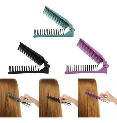 3 Uds Peine De Pelo Plegable Cepillo De Pelo Mini Peine De