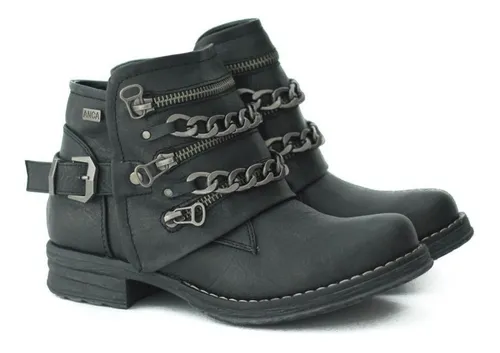 Bota Borcego Bajo Moda Mujer Nina Anca Liquidacion