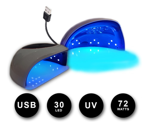 Cabina Para Uñas Uv Led 72watt Uñas Esculpidas Gelificadas Color Blanco