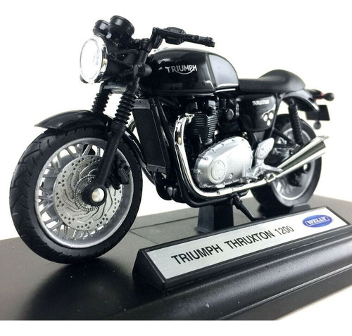 Welly Triumph Thruxton 1200 1/18 Negro [u]