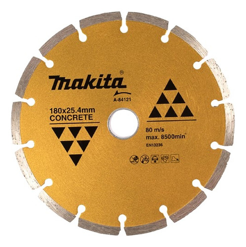 Disco Diamantado Segmentado Concreto Makita 180mm X 25.4mm 