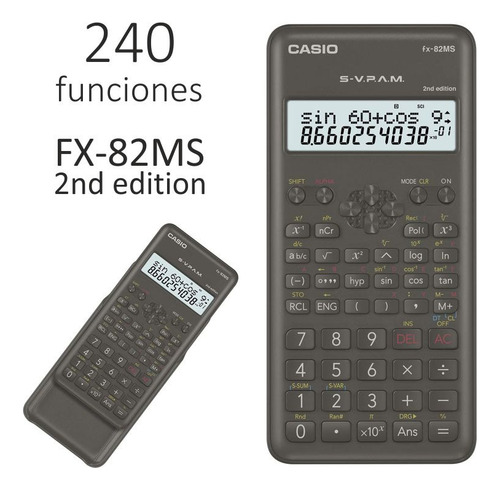 Calculadora Científica Casio Científica Fx-82ms Color Negro