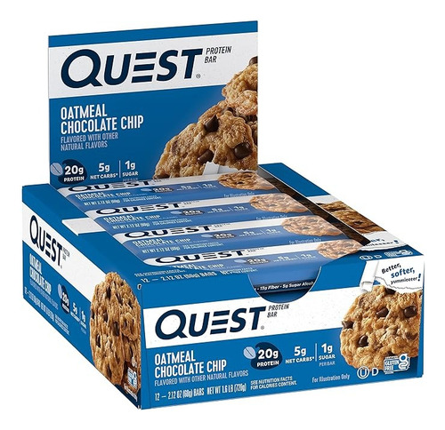 Quest Oatmeal Chocolate Chip 12 Pzas
