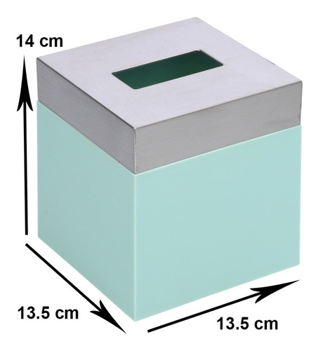 Portakleenex De Acero Inoxidable Con Pvc Menta