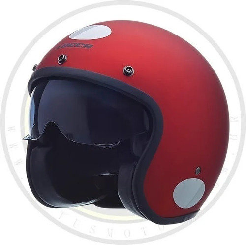 Capacete Aberto Solar Lucca Custom Café Racer Sublime Cereja