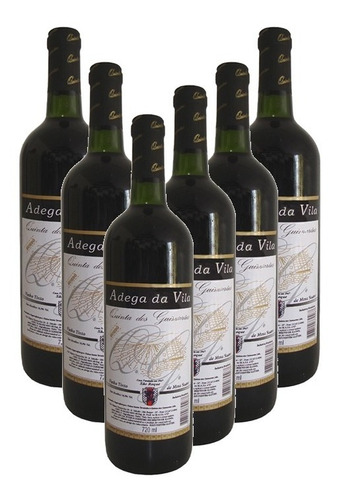 Kit 6 X Vinho Tinto Suave Bordô 720ml - Quinta Dos Guimarães