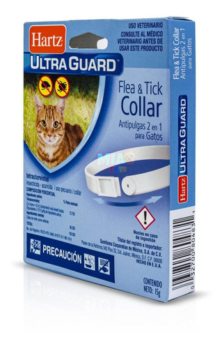 Imagen 3 de 7 de Collar Anti Pulgas 2 En 1 Gatos Hartz Pulga Garrapata