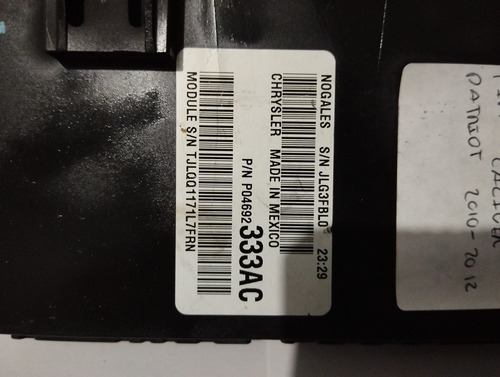 Modulo Tipm Caliver Patriot 2010 2012 P04692333ab (Usado)