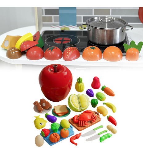 Comida De Imitación Para Cortar, Juguete De 32 Piezas