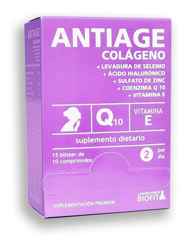 Antiage Colageno + Ácido Hialurónico 150 Comprimidos Biofit