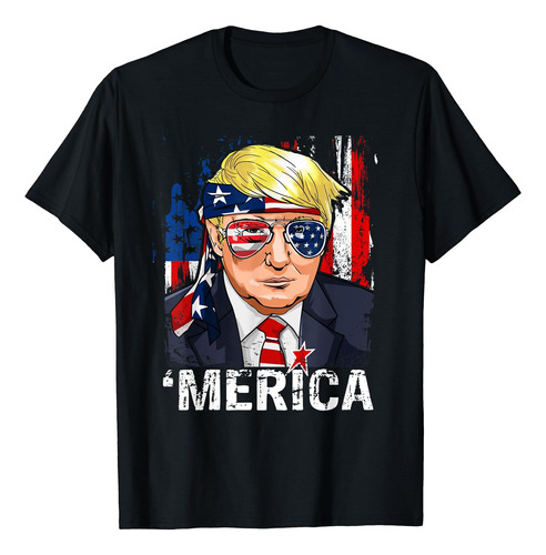 Trump Merica Polera Murica 4 De Julio Bandera Americana Ca