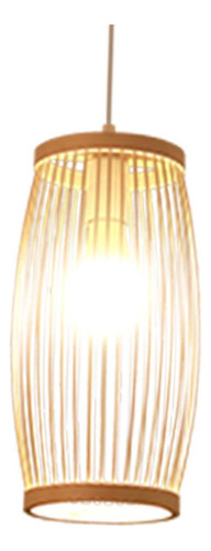 Lámpara Colgante Tejida De Bambú B 16x33cm Beige B 16x33cm
