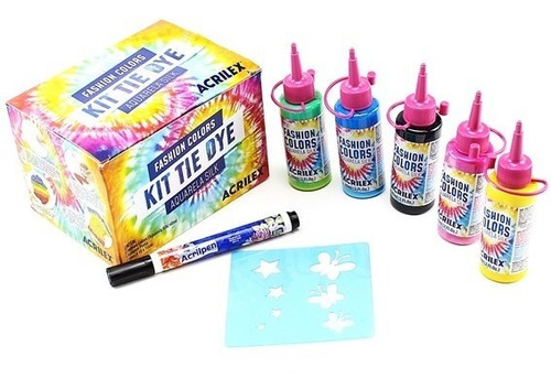 Kit De Pintura Tie Dye De Acrilex