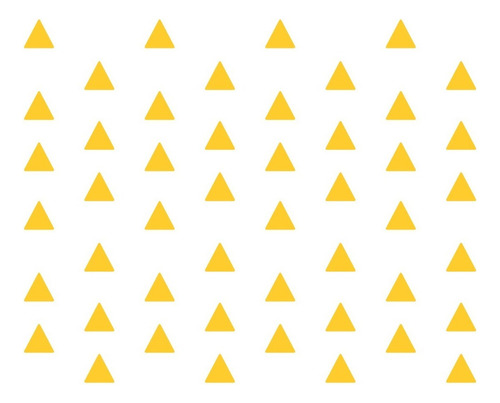 Adesivo De Parede Triângulos Amarelos 121un Cor Amarelo