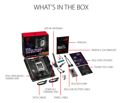 Placa Madre Asus Rog Strix B650e-i Gaming Wifi Amd B650 Am5
