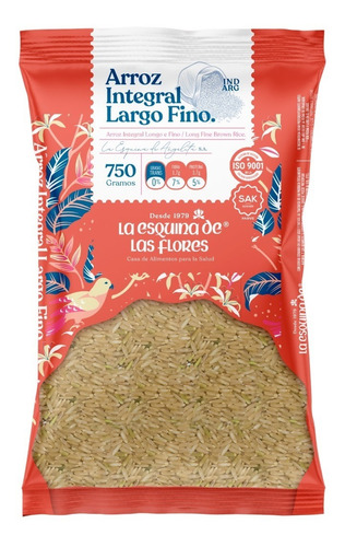 Arroz Integral Largo Fino Nogmo - Esq De Las Flores 3,750 Kg