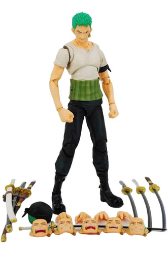 - Novo Brinquedo De Boneco De Ação Roronoa Zoro Past Blue