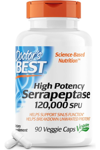 Doctor's Best Serrapeptasa 120.000 Spu X 90 Cáps