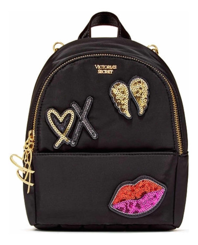 Mini Mochila Backpack Vs Negro Aplicaciones  Victoria Secret