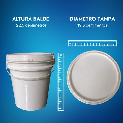Balde Para Comprar No Rj 5 Litros Com Tampa-2 Pçs