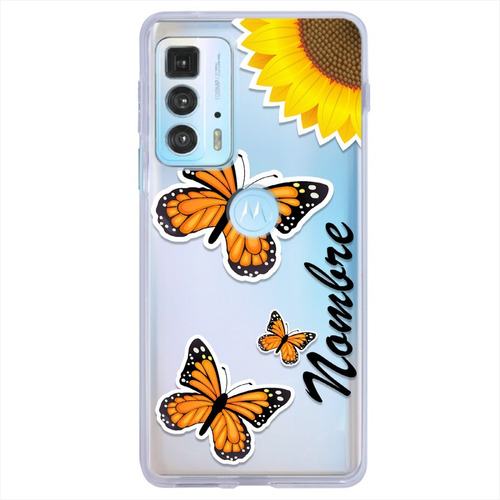 Funda Para Motorola Mariposas Personalizada Tu Nombre