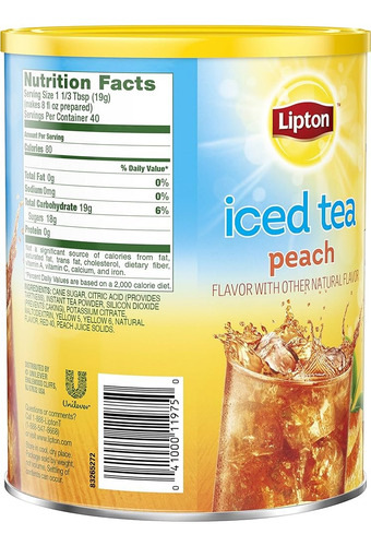 Lipton Durazno Polvo Saborizante 670g Imp
