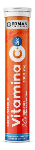 Vitamina C + Zinc Efervescente X 20 German Energy Sabor Naranja