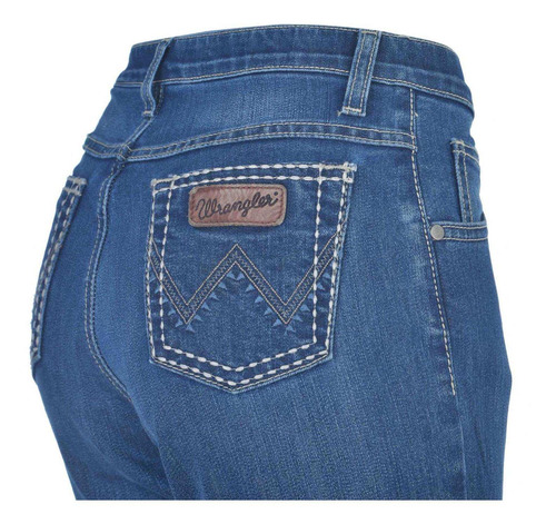 Imagen 5 de 7 de Pantalon Jeans Vaquero Wrangler Mujer Cintura Alta Ro43