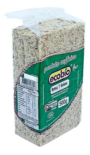 Arroz 7 Grãos Orgânico Ecobio Alto Vácuo 500g Nãotransgênico