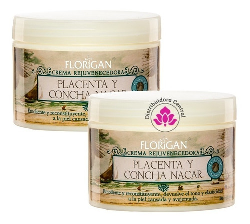 Crema Placenta Y Concha Nácar (2 Piezas) Florigan® 350g