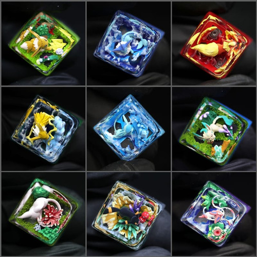 Keycaps De Pokémon, Eevee Y Evoluciones, Cherry-mx 