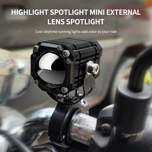 Par Faros De Lupa Doble Color Para Coche Y Moto 4 Modos 40w