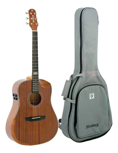 Violão Com Efeitos Strinberg Sd301hcr Galaxy Mgs Folk C Bag Cor Mahogany Satin (SC301HCR MGS) Material do diapasão Indian Laurel Orientação da mão Destro