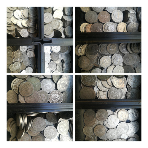 Lote 130 Moedas Antigas Brasil Sem Repetir Data