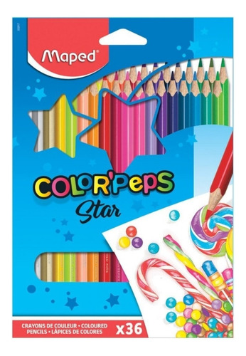 Lapices Color Peps Maped X 36 Colores 