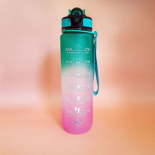 Imagen 6 de 10 de Botellas De Agua Con Marcador De Tiempo Bpa Free